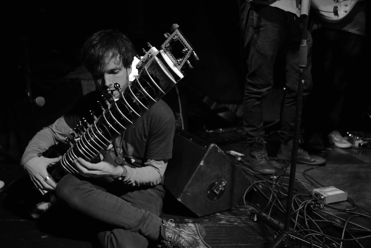Tyler playing sitar live