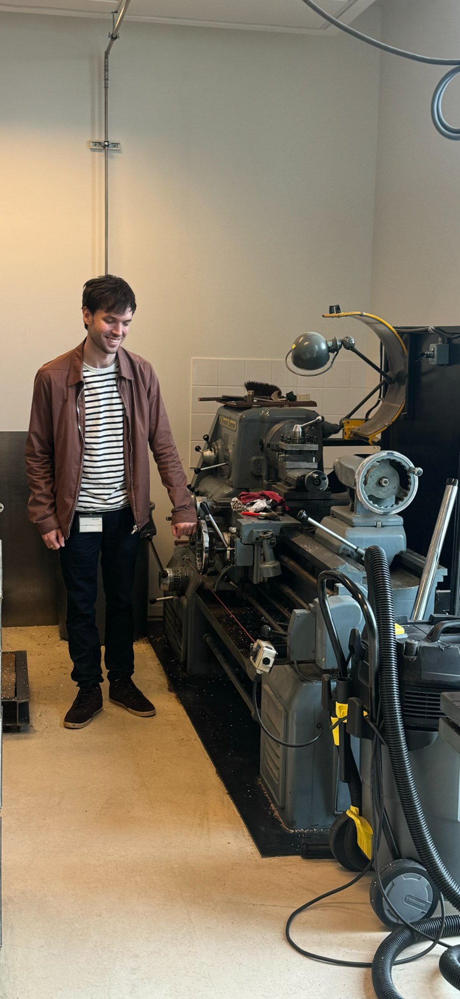 Tyler with machine